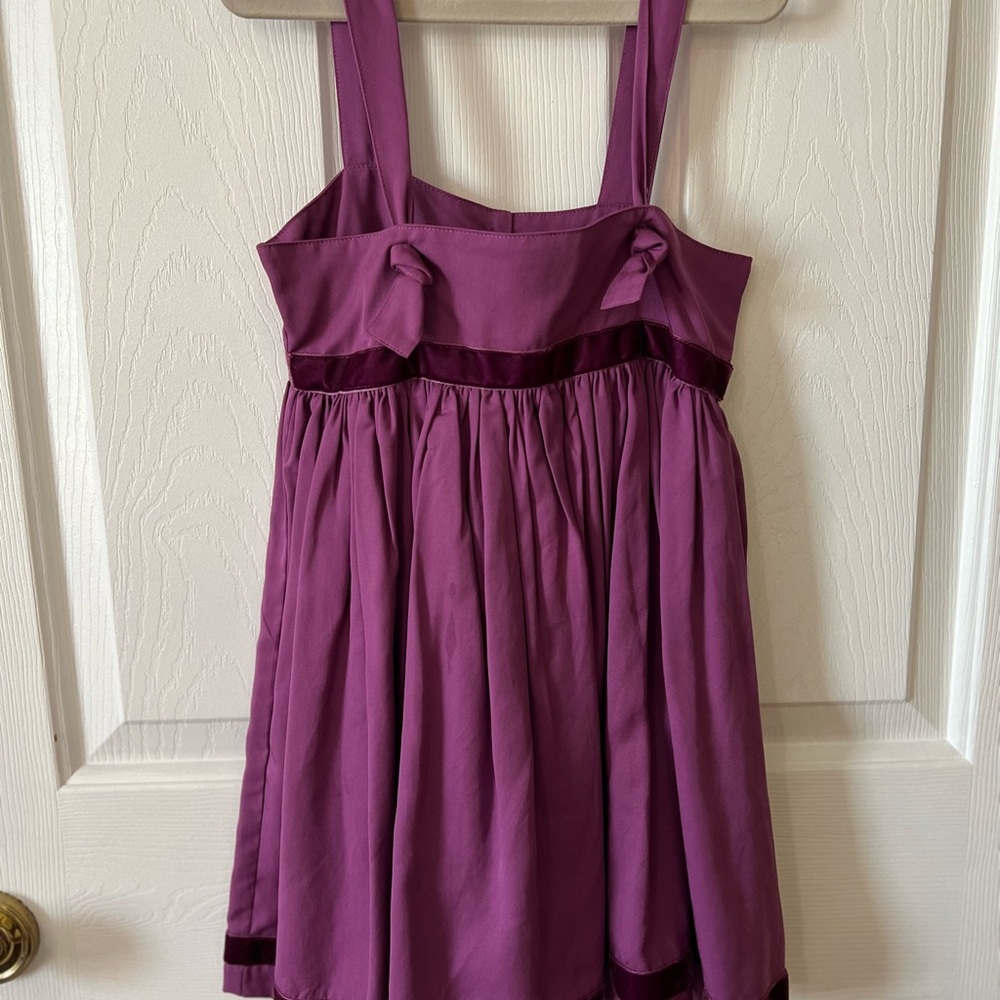 Elegant Purple Kids Dress with Bow Accents